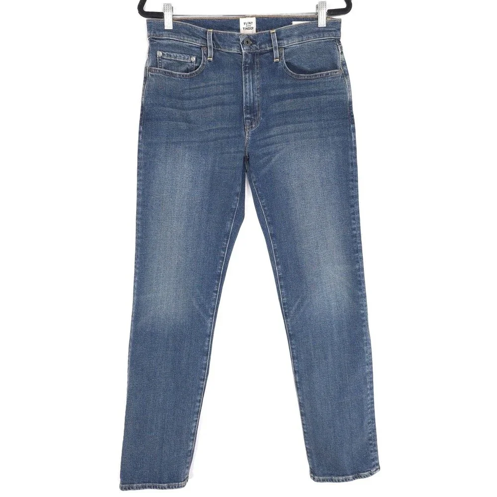 FLINT AND TINDER Men’s Jeans 31x31 USA MADE‎ Straight Fit Stretch Cotton FT 036